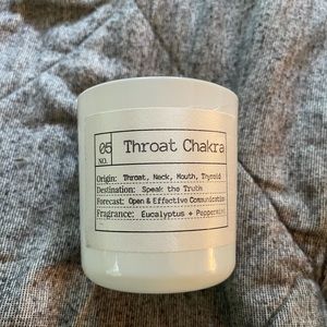 Upcycled Ocean Glass White Glass Candle Holder Throat Chakra